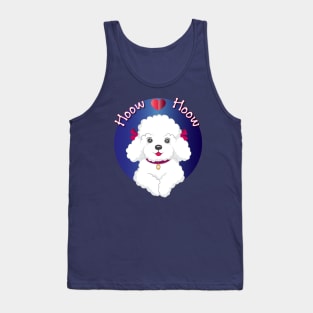 Bichon Dog say love you ( hoow hoow ) Tank Top